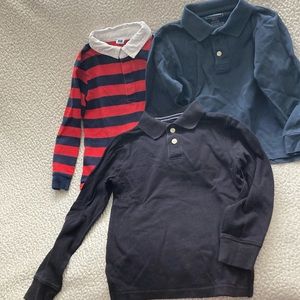 Bundle 3  collar long sleeve tops. 100% cotton.